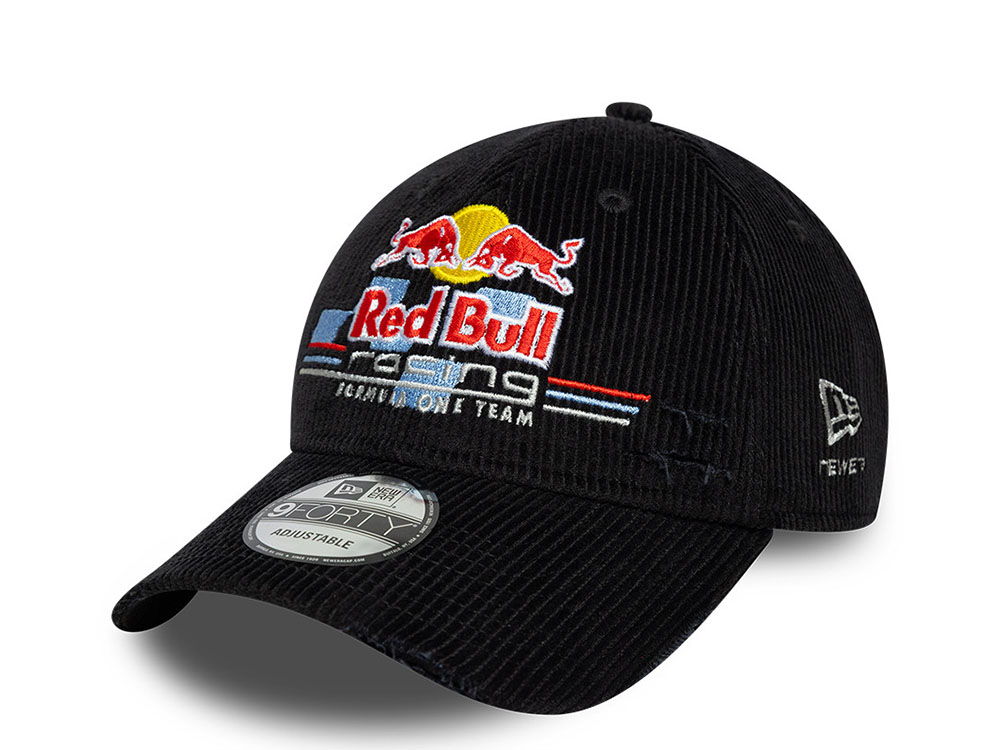 New Era Red Bull Racing Corduroy Black 9Forty Snapback Hat | NWE8605